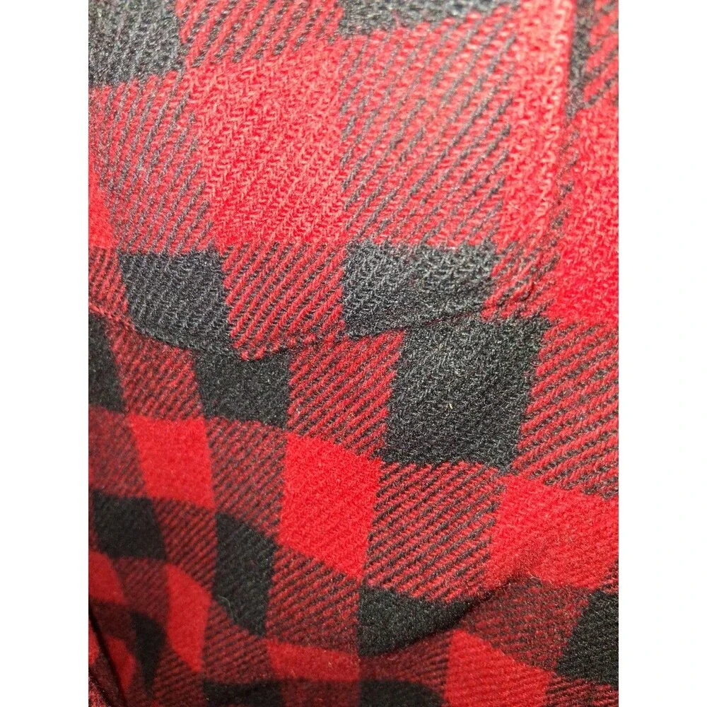 Woolrich Red/Black Plaid Long Sleeve Button Up Jacket Sz L - Picture 2 of 3